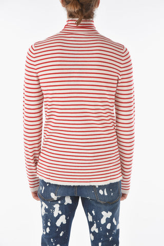 Maglia a Collo Alto a Righe Balanced