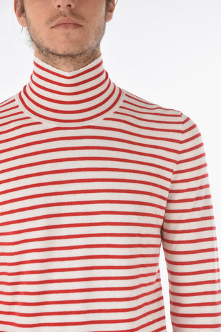 Maglia a Collo Alto a Righe Balanced