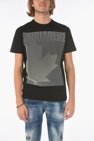 T-Shirt COOL FIT Girocollo con Logo Effetto Illusion