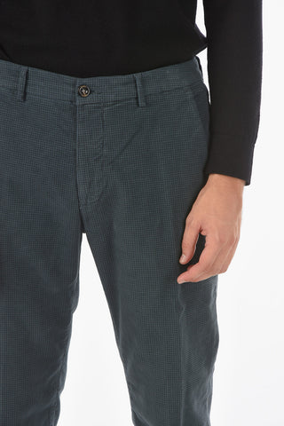Pantaloni Chino MARAIS Tapered Fit con Motivo Pin Check