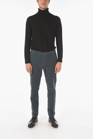 Pantaloni Chino MARAIS Tapered Fit con Motivo Pin Check