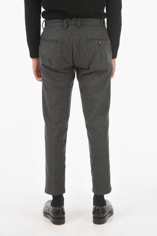 Single-pleated RAVAL1P Herringbone Wool Blend Pants