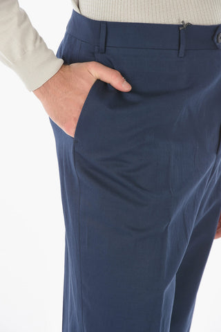 Flax Cotton MANTUA Chino Pants with Belt Loops
