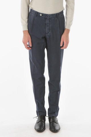 Single-Pleat Virgin Wool Trousers