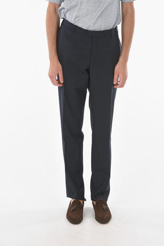 Virgin Wool CERIMONY ACADEMY Pants with Houndstooth Pattern