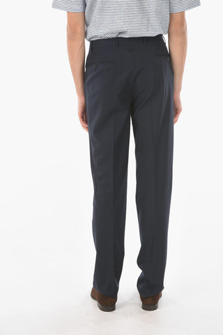 Virgin Wool CERIMONY ACADEMY Pants with Houndstooth Pattern