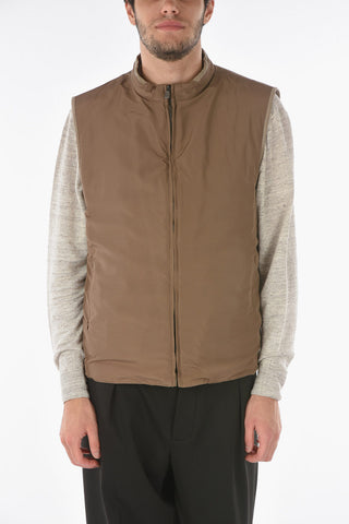 ID Gilet in Seta  IDENTITY Imbottito in Piuma con Motivo District Check