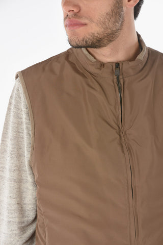 ID Gilet in Seta  IDENTITY Imbottito in Piuma con Motivo District Check