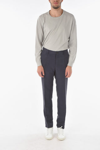 ID Pantaloni in Lino e Seta IDENTITY con Passanti