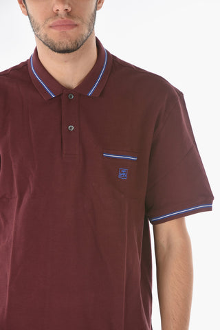 ID Flush Breast-pocket PIQUET Cotton Polo