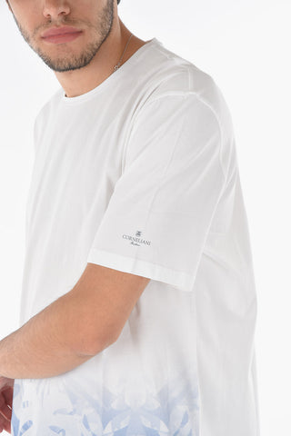 ID Crew Neck Printed Stretch Cotton T-Shirt