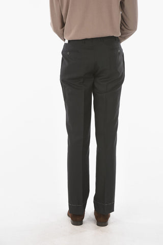 Virgin Wool Silk Flax LEADER Slack Pants