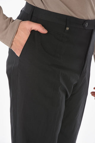 Pantaloni Chino LEADER in Seta e Lino con 5 Tasche