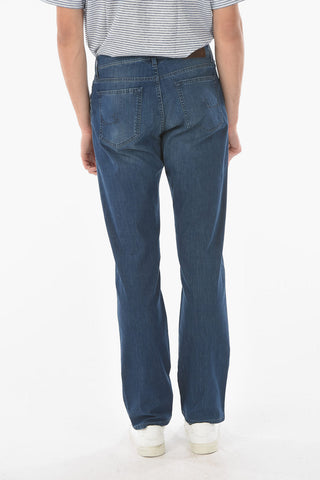 ID LUXURY DENIM Stretched Cotton Dark-wash Jeans with 5 Pockets