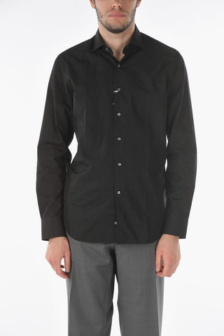 camicia in popeline collo francese
