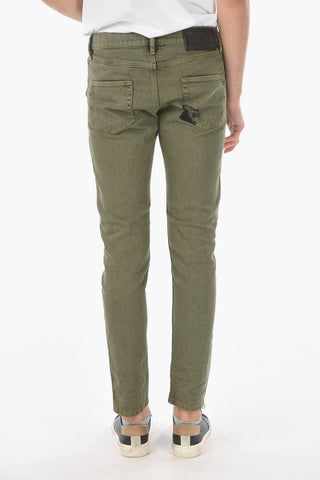 Jeans Slim Fit D-STRUKT-SP21 con Cuciture a Vista 15cm L32