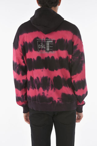Felpa Hoodie S-UMMER-A83 effetto tie-dye