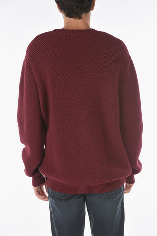 Maglia Girocollo K-HONOLULU in Lana e Cotone con Maxi Logo