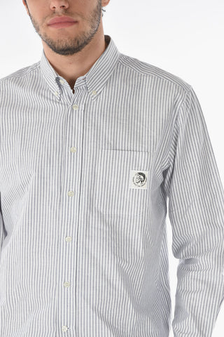 Button Down Awning Striped S-JAMES-A Shirt