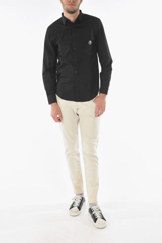 solid color S-BILL-POCKET shirt with breast pocket