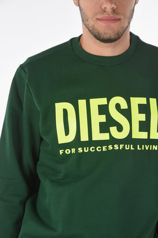 Contrasting Logo Maxi Printed S-GIR-DIVISION Crew-Neck Sweatshirt