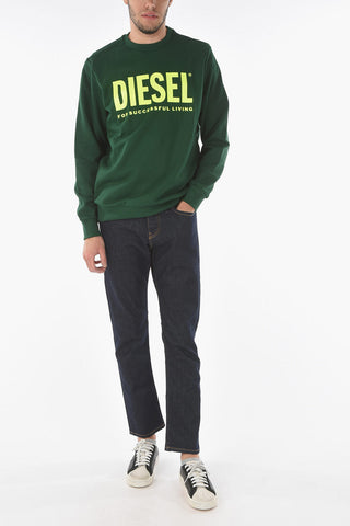 Contrasting Logo Maxi Printed S-GIR-DIVISION Crew-Neck Sweatshirt