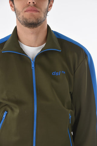 felpa S-KRAMY bicolore con chiusura zip