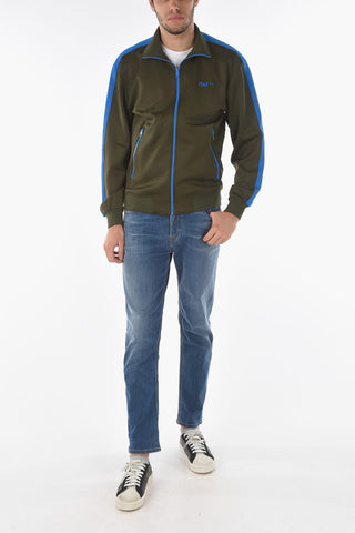 felpa S-KRAMY bicolore con chiusura zip