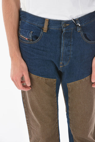 Jeans Dritti D-VIKER-SP2 con Toppe a Contrasto 19cm L32