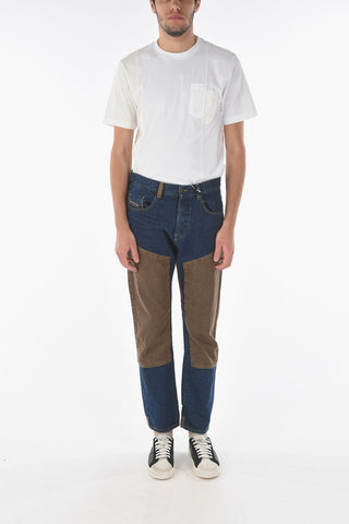 Jeans Dritti D-VIKER-SP2 con Toppe a Contrasto 19cm L32