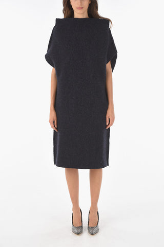 Sleeveless Wool Midi Dress