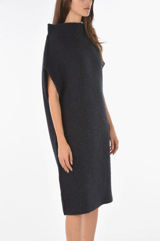 Sleeveless Wool Midi Dress