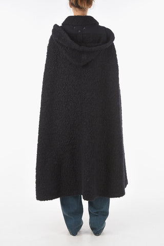 MM1 Virgin Wool Alpaca Mohair Hooded Cape