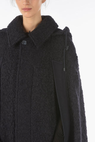 MM1 Virgin Wool Alpaca Mohair Hooded Cape