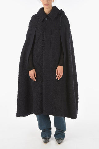 MM1 Virgin Wool Alpaca Mohair Hooded Cape