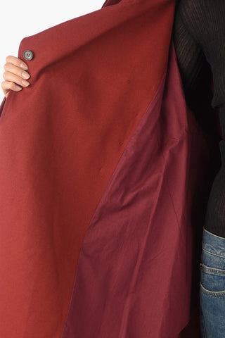 Raw-cut Coat with Chenille Band Detail on the Collar