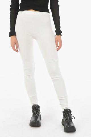 MM6 Leggings in Misto Lana con Polsini