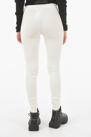 MM6 Leggings in Misto Lana con Polsini