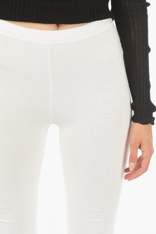 MM6 Leggings in Misto Lana con Polsini