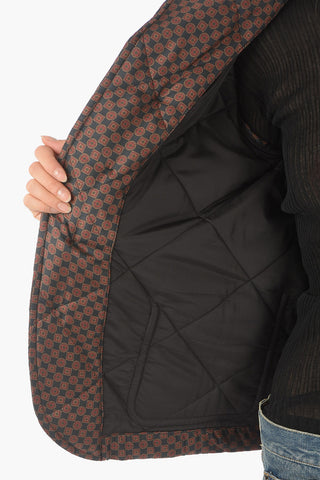 MM1 Blazer Trapuntato con Motivo Geometrico