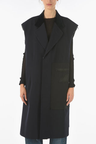 MM1 Velvet Lapel Sleeveless Coat