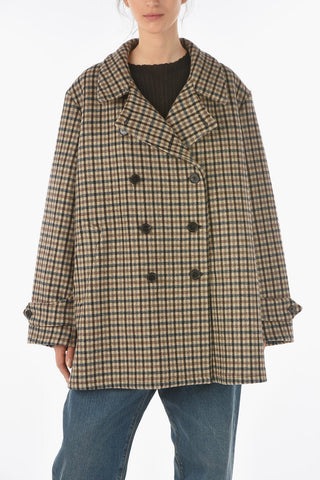 MM1 Back Pocket Tartan Double-breasted Coat