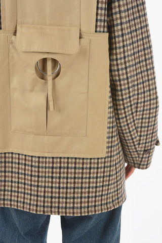 MM1 Back Pocket Tartan Double-breasted Coat