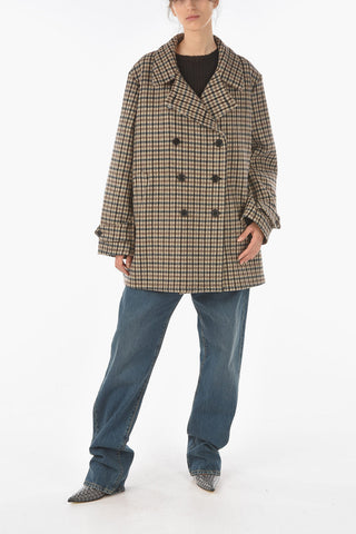 MM1 Back Pocket Tartan Double-breasted Coat