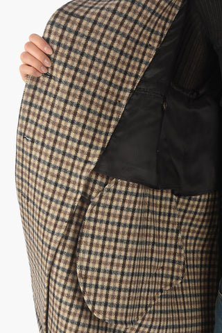 MM1 Back Pocket Tartan Double-breasted Coat
