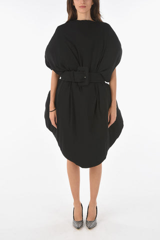 MM6 Padded Short Balloon Dress with Belt