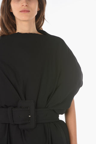 MM6 Padded Short Balloon Dress with Belt