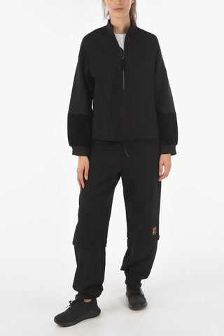 EMPORIO Half-zip Sweatshirt with Velvet Bands