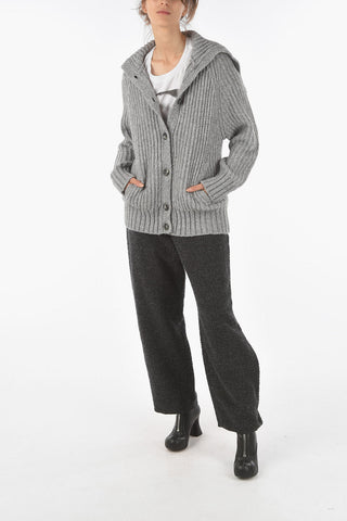 EMPORIO Button-up Turtleneck Sweater Cardigan