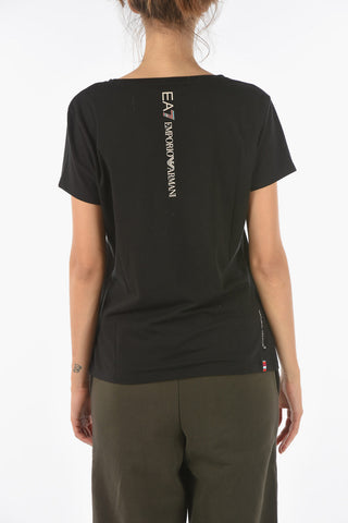 EA7 EMPORIO T-shirt Girocollo in Tessuto Tecnico NATURAL VENTUS